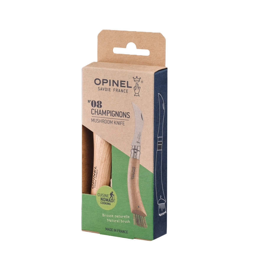 Opinel - Opinel N° 8 - Roncola per Funghi - Spazzola