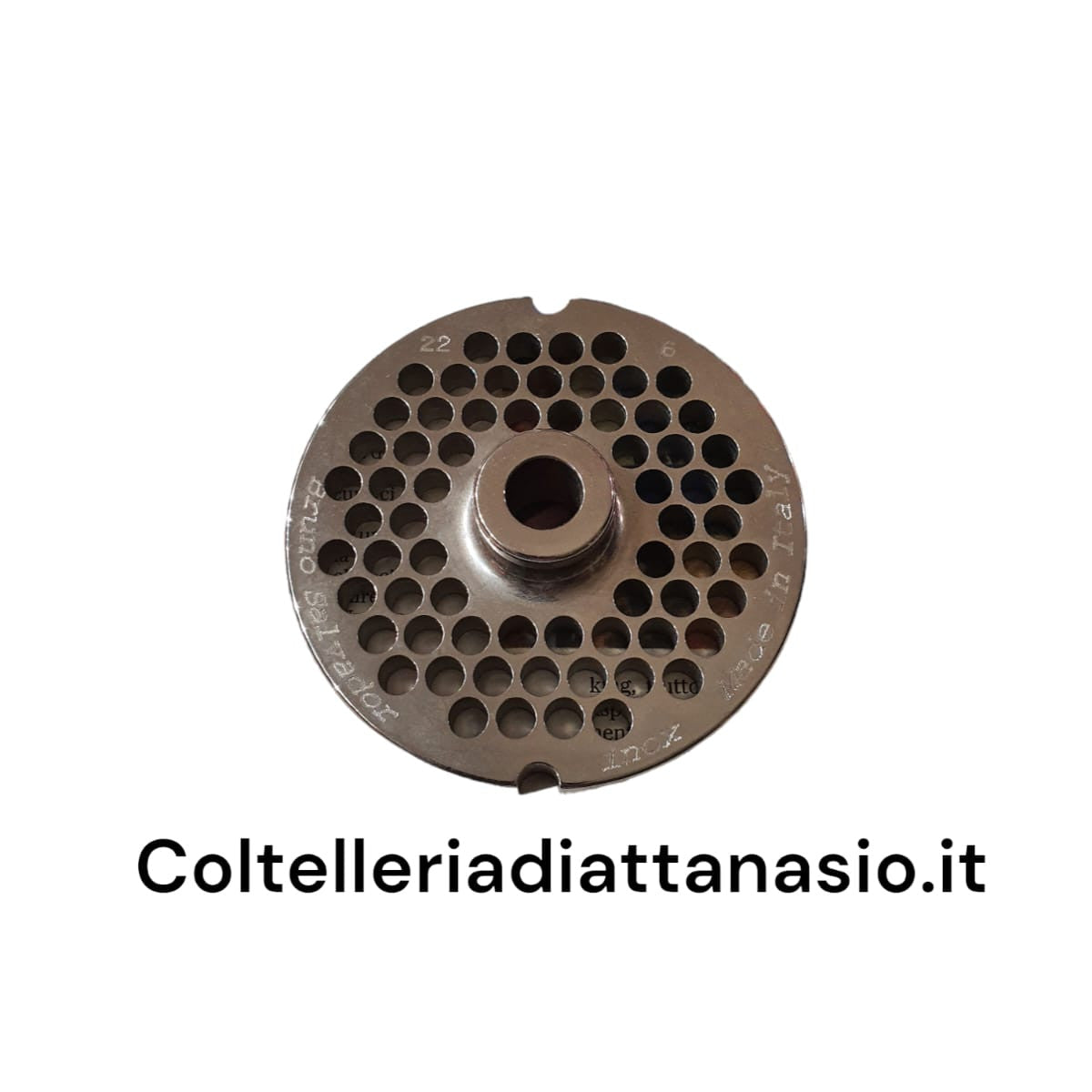 Salvador - Piastra per Tritacarne Inox - N 22 Foro 6 mm