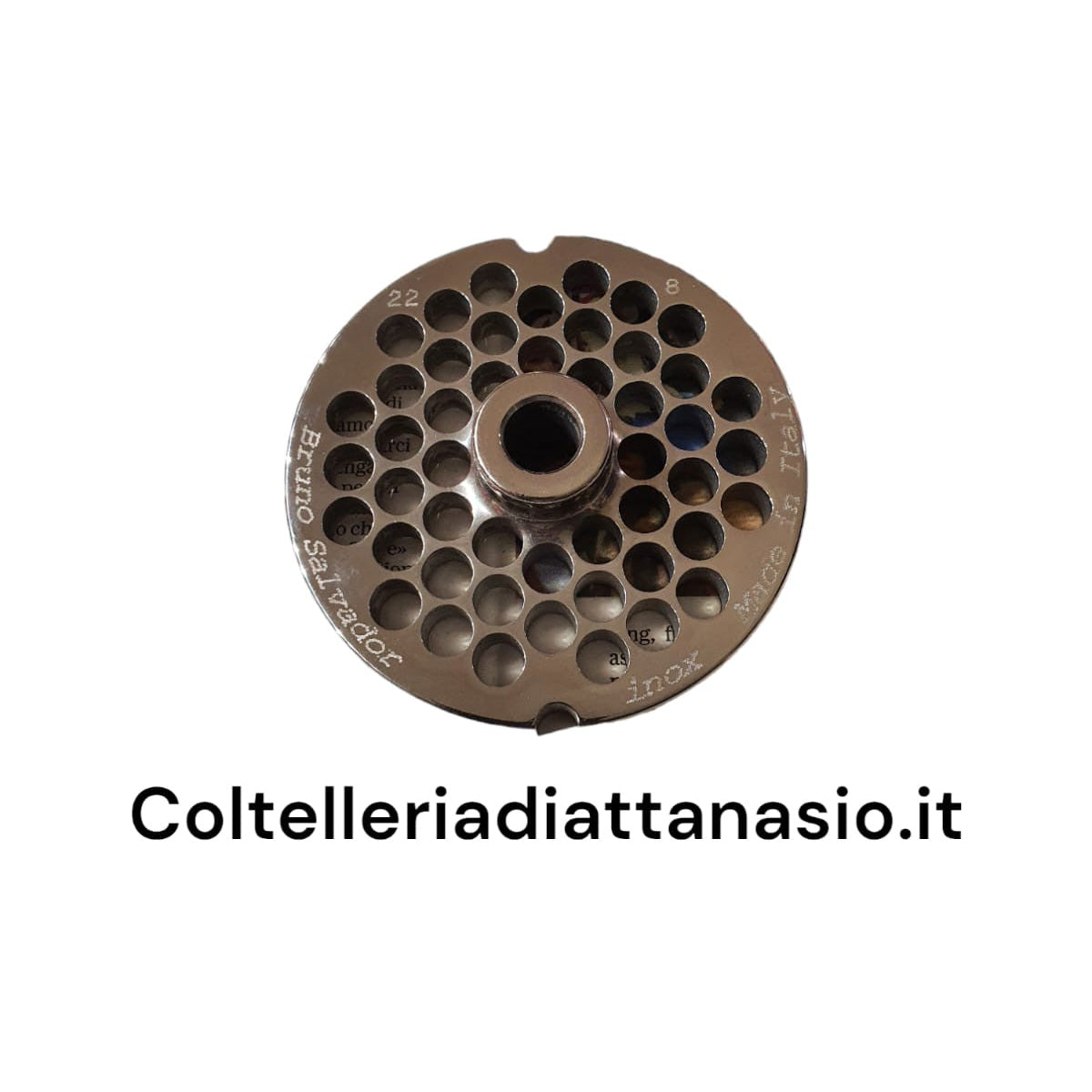 Salvador - Piastra per Tritacarne Inox - N 22 Foro 8 mm