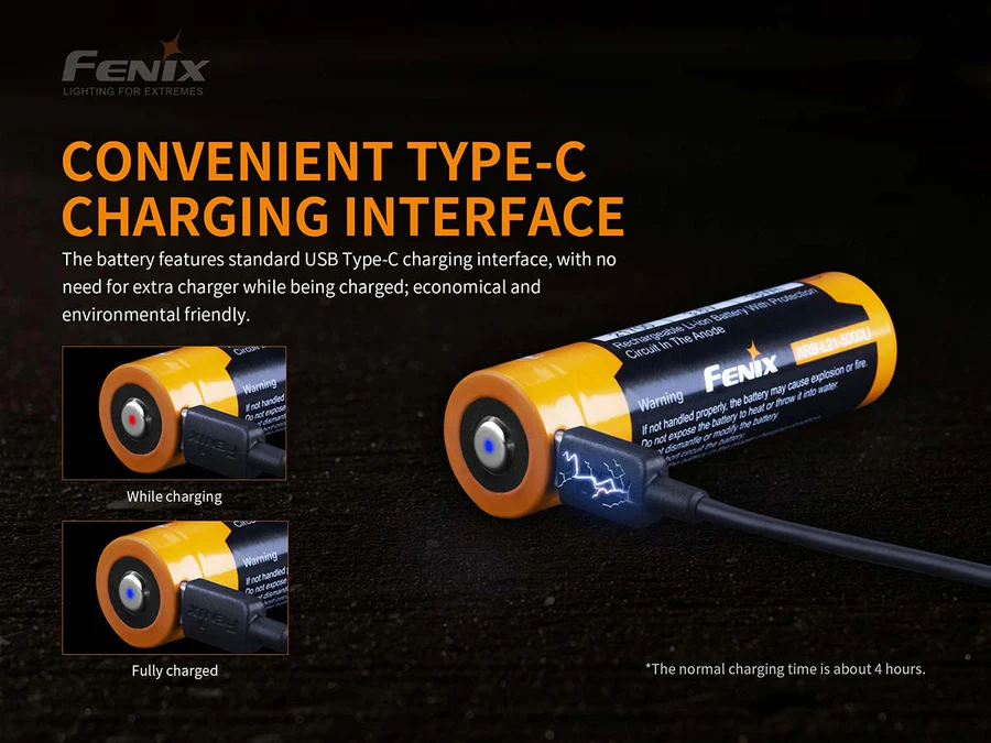 Fenix Batteria Ricaricabile USB-C 5000 mAh