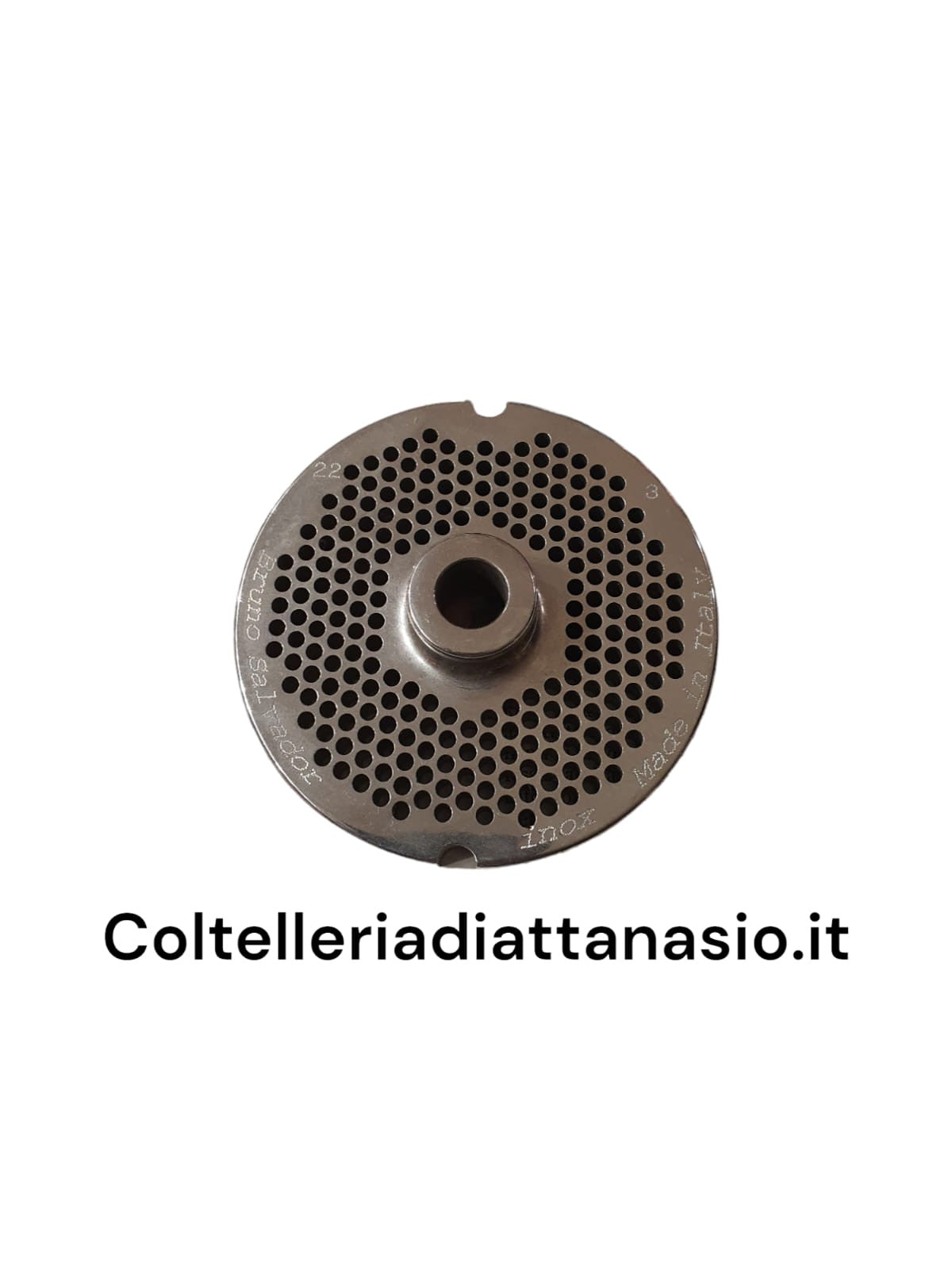 Salvador - Piastra per Tritacarne Inox - N 22 Foro 3 mm