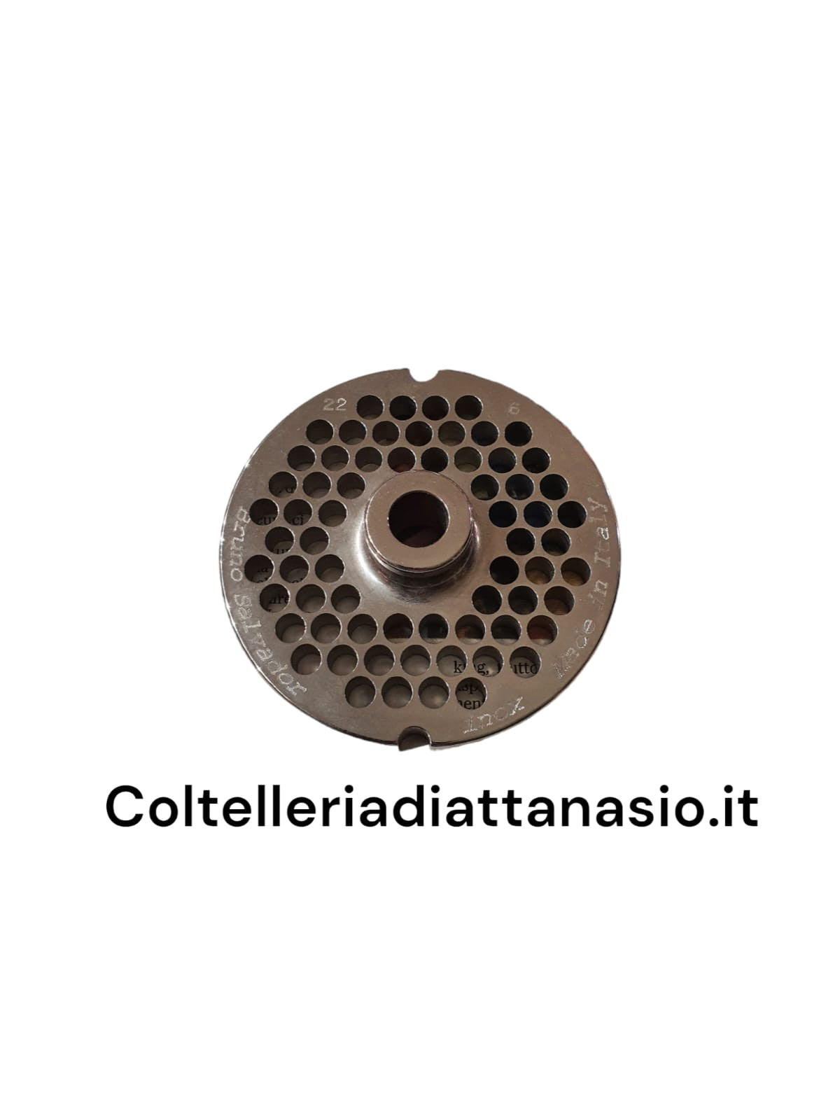 Salvador - Piastra per Tritacarne Inox - N 22 Foro 6 mm