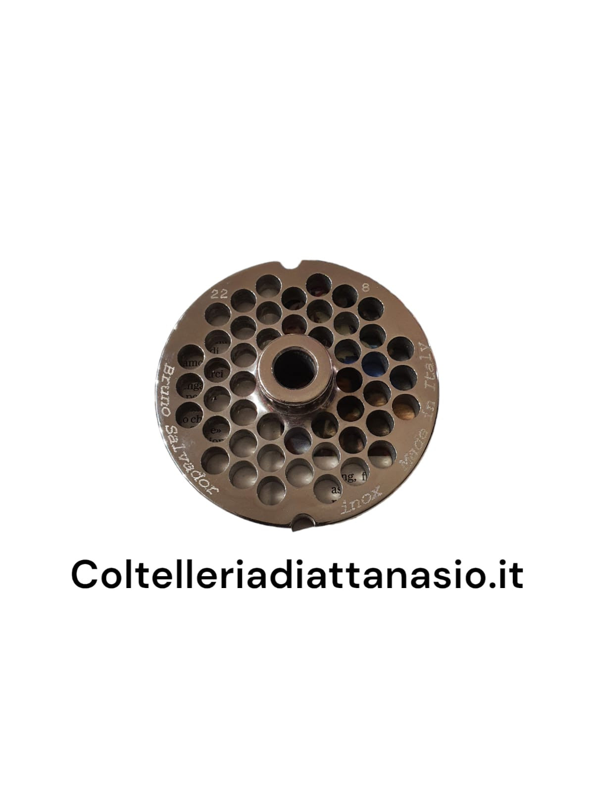 Salvador - Piastra per Tritacarne Inox - N 22 Foro 8 mm