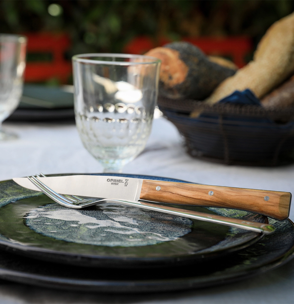 Opinel - Coltelli da Bistecca Facette - olivo