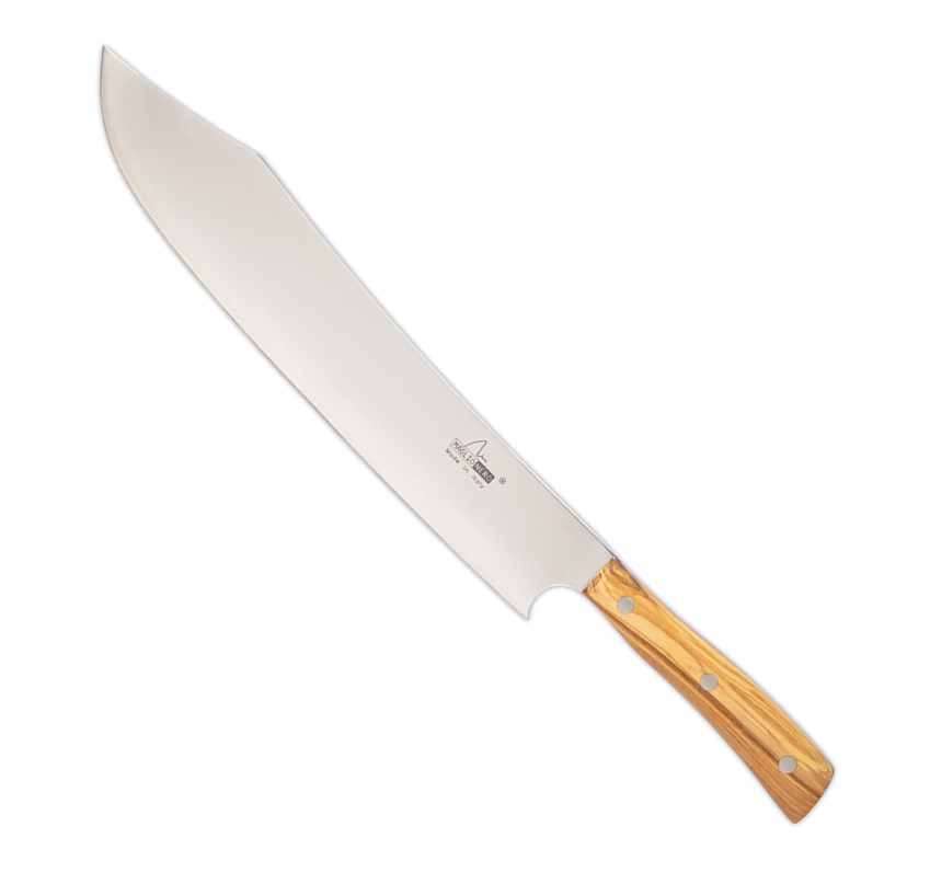 Maglionero Iside - Coltello Scimitarra SPARTACUS - in ulivo - 30 cm - CON SCATOLA IN LEGNO